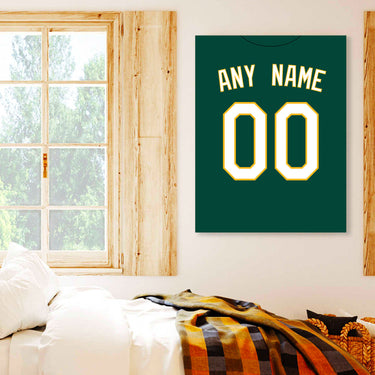 Oakland Jersey Custom Canvas Print Wall Art for Boy Girl Men Women Baseball Personalized Canvas Art